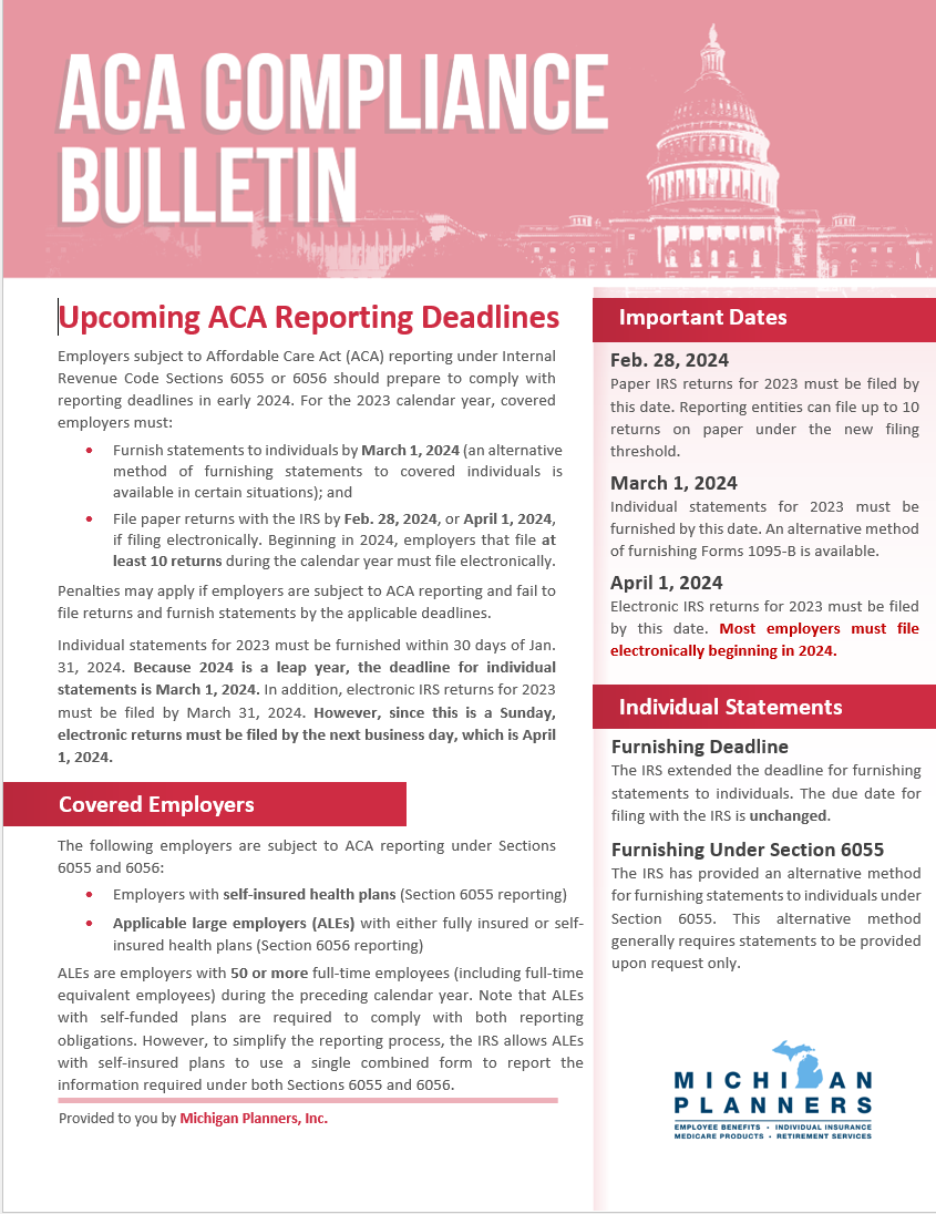 Aca Reporting Deadline 12.19.23